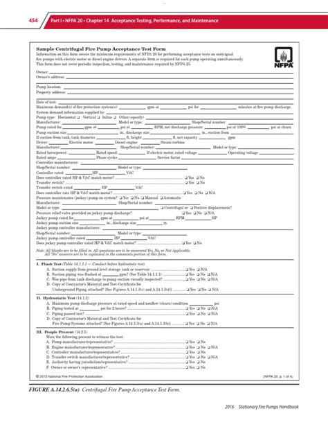 nfpa 20 centrifugal fire pump acceptance test form|hydraulic calculation for fire pump.